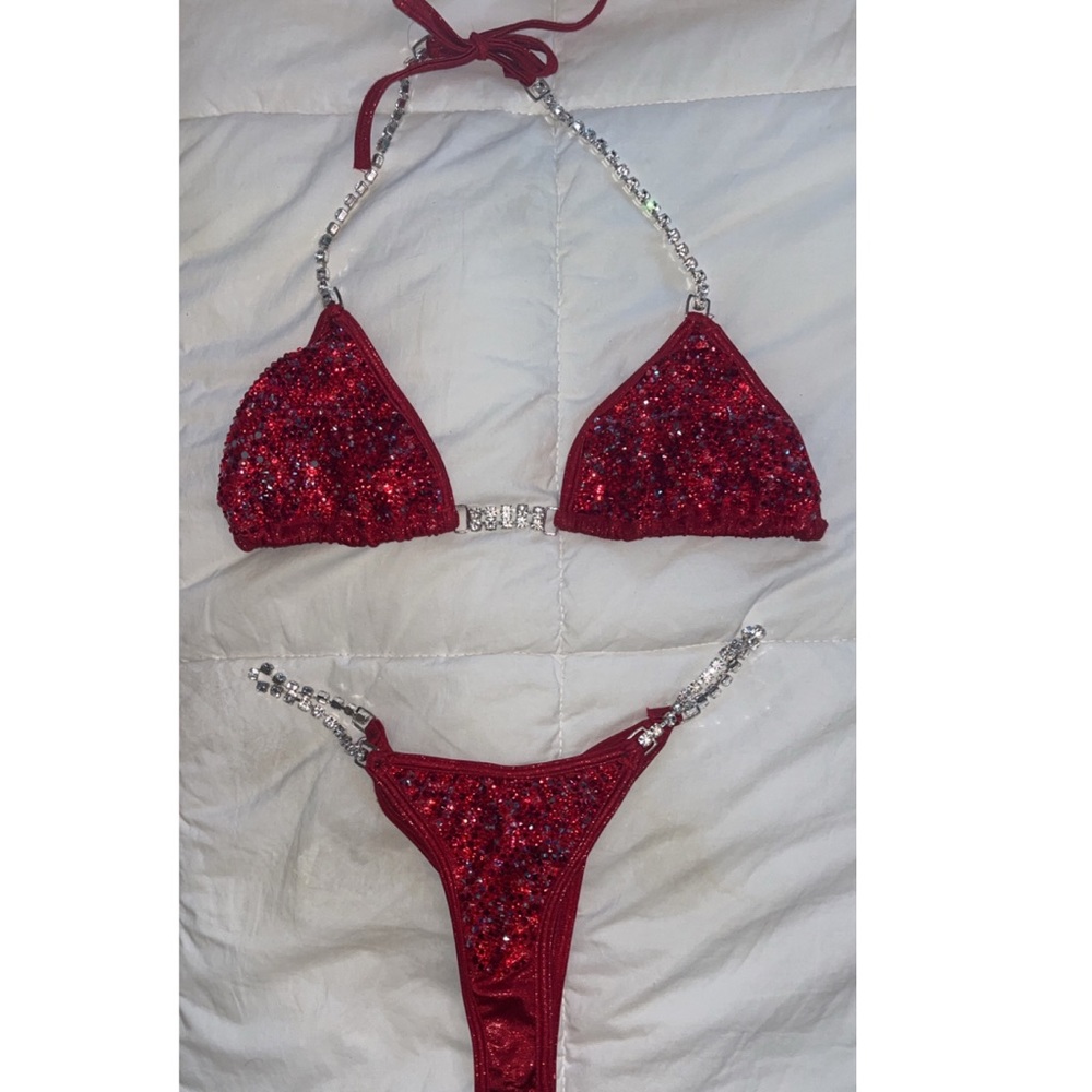Beautiful Angel Competition Bikinis (ACB) volcano red IFBB/NPC bikini xs/s